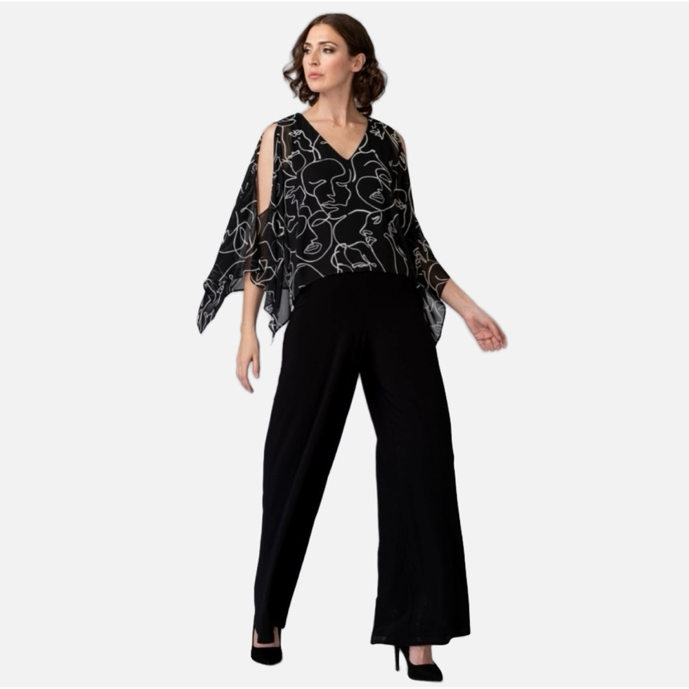 Joseph Ribkoff Black and White Jumpsuit